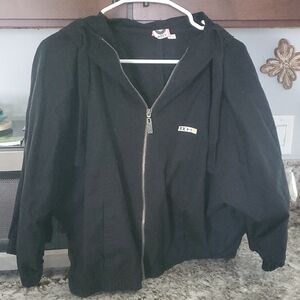 Roxy Black Zip-Up Hoodie Size Xl